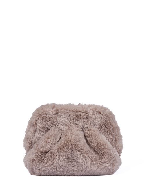 THEMOIRè POCHETTE GEA FUR IN POLIESTERE TAUPE THE MOIRè | TMFW24GF97